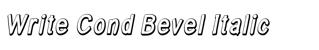 Write Cond Bevel Italic